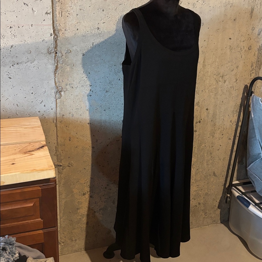 Athleta Black Maxi Dress Sleeveless Scoop Neck